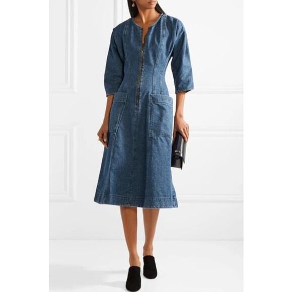 APIECE APART Fernwood Denim A-line Dress size 2 / US XS - Picture 1 of 12